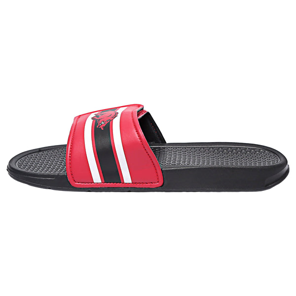 Arkansas Razorbacks NCAA Mens Stripe Legacy Sport Slides