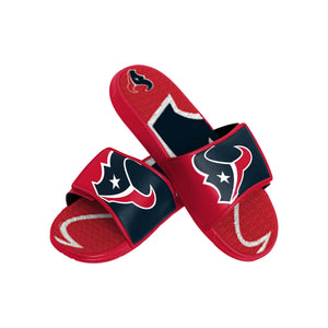 Houston Texans NFL Mens Colorblock Big Logo Gel Slides
