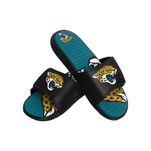 Jacksonville Jaguars NFL Mens Colorblock Big Logo Gel Slide