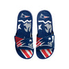 New England Patriots NFL Mens Colorblock Big Logo Gel Slides