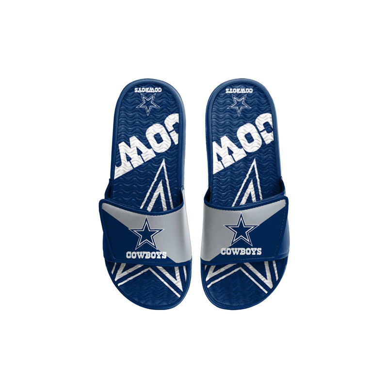 Dallas Cowboys Youth Colorblock SLIDE SLIPPERS New - FREE SHIPPING