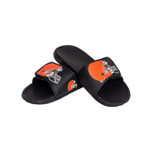Cleveland Browns NFL Mens Original Cropped Big Logo Slides