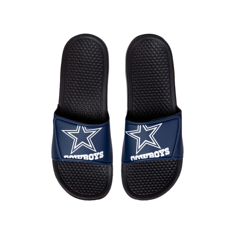 Dallas Cowboys NFL Mens Cropped Big Logo Slides