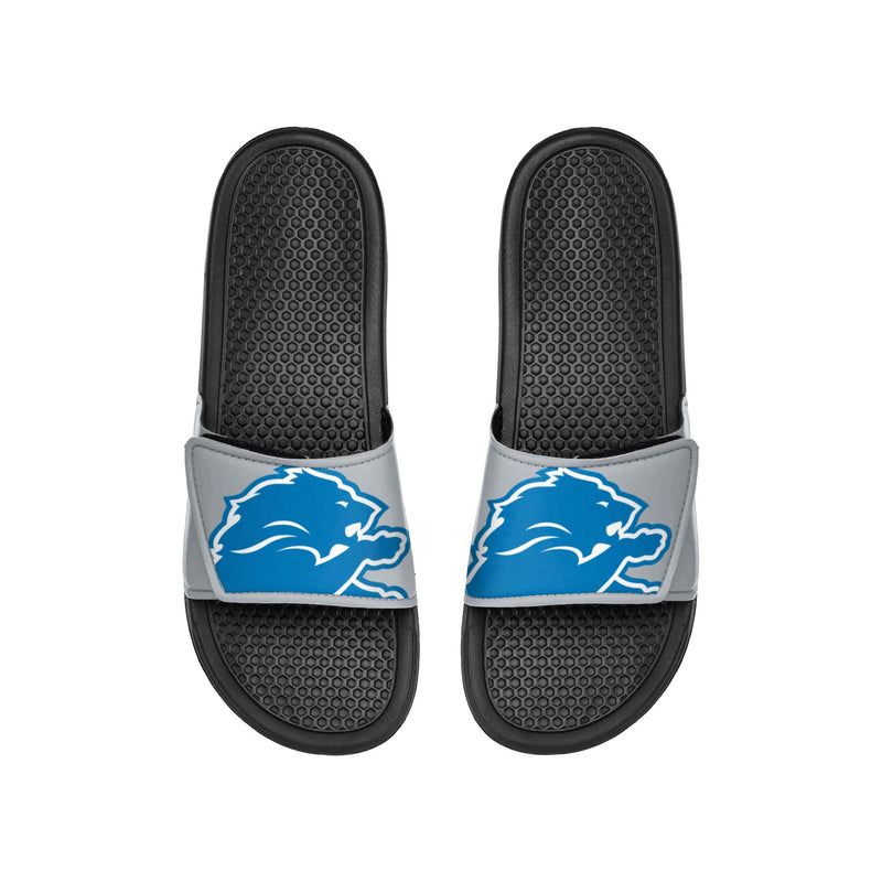 FOCO Detroit Lions NFL Mens Gradient Wordmark Gel Slide - M