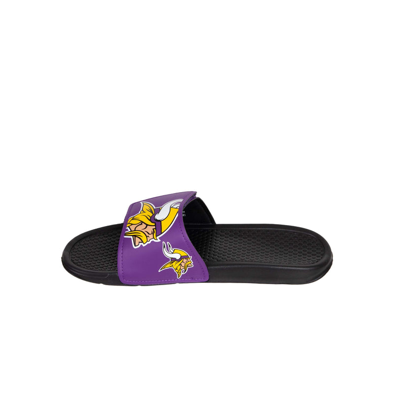 Minnesota Vikings Youth Cropped Big Logo Slide Flip Flops