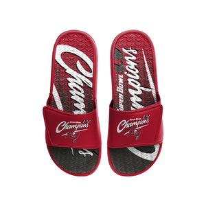 Tampa Bay Buccaneers NFL Super Bowl LV Champions Mens Gel Sport Slide