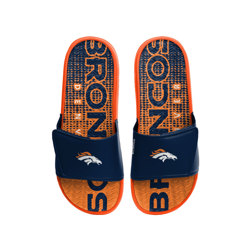 Denver Broncos NFL Mens Gradient Wordmark Gel Slide