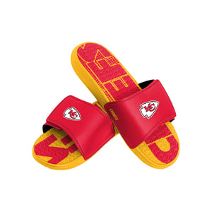 Kansas City Chiefs NFL Mens Gradient Wordmark Gel Slide