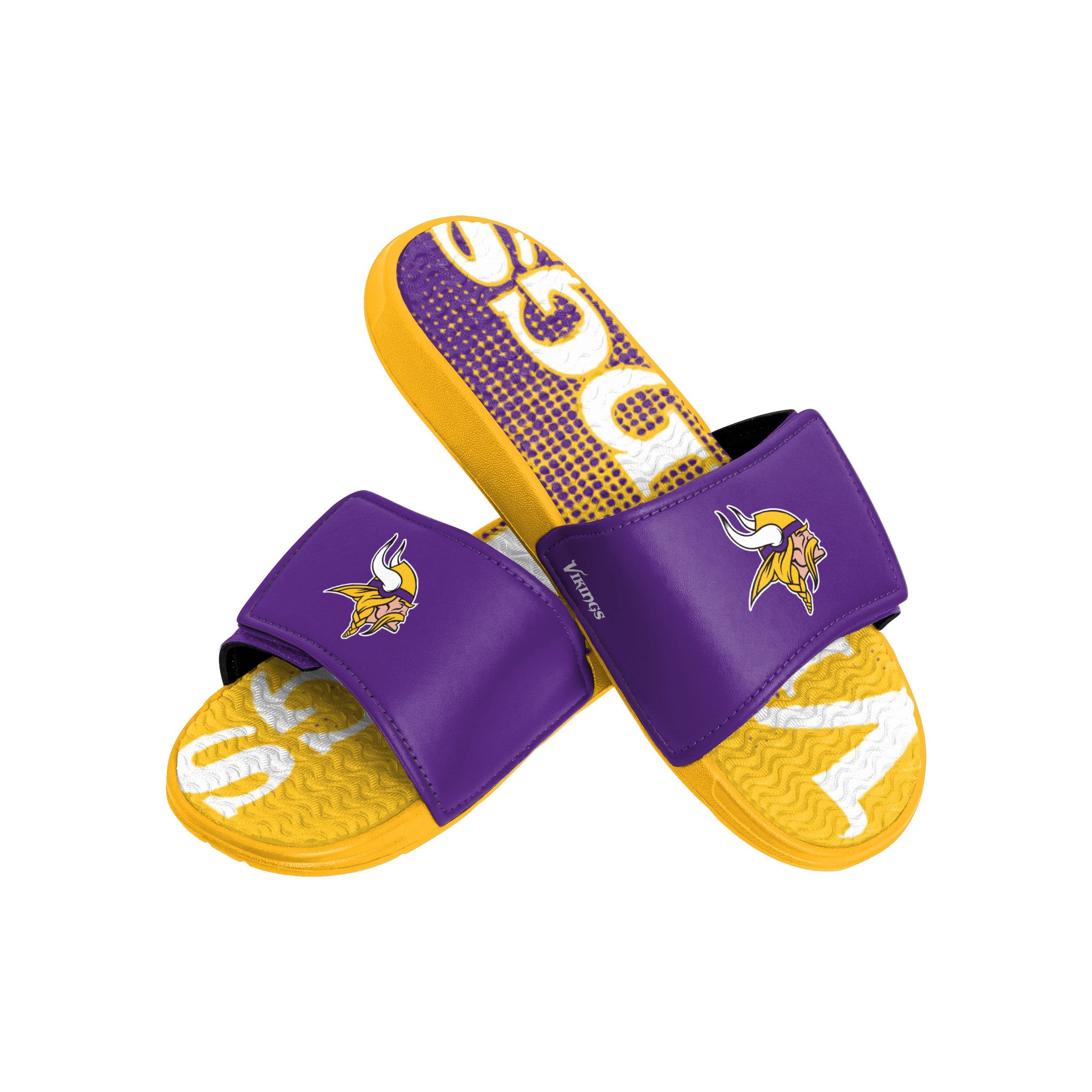 Minnesota Vikings NFL Mens Team Stripe Gel Slide - S