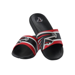 Atlanta Falcons NFL Mens Striped Big Logo Raised Slide