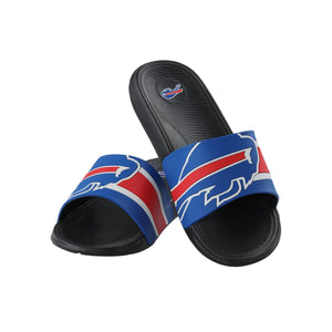 Buffalo Bills NFL Mens Striped Big Logo Raised Slide