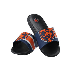 Auburn Tigers NCAA Mens Striped Big Logo Raised Slide