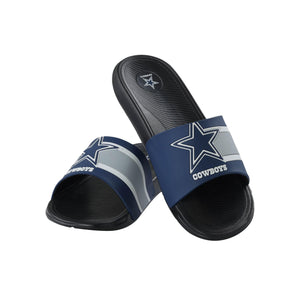 Dallas Cowboys NFL Mens Striped Big Logo Raised Slide