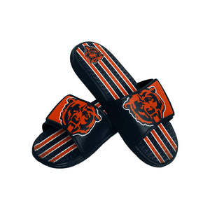 Chicago Bears NFL Mens Team Stripe Gel Slide