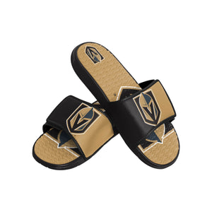 Vegas Golden Knights NHL Mens Colorblock Big Logo Gel Slides