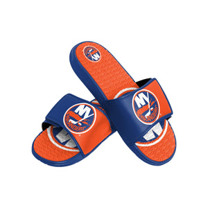 New York Islanders NHL Mens Colorblock Big Logo Gel Slides