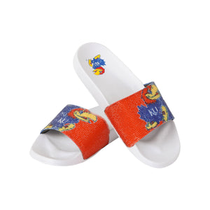 Kansas Jayhawks NCAA Womens Big Logo Shimmer Slide