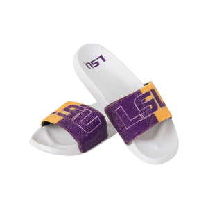 LSU Tigers NCAA Womens Big Logo Shimmer Slide