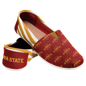 Iowa State Cyclones NCAA Womens Stripe Canvas Shoes
