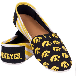 Iowa Hawkeyes NCAA Womens Stripe Canvas Shoes