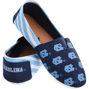 North Carolina Tar Heels NCAA Womens Stripe Canvas Shoes