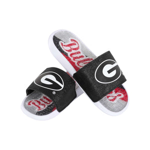 Georgia Bulldogs NCAA Womens Glitter Gel Slide