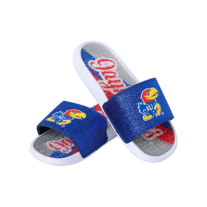 Kansas Jayhawks NCAA Womens Glitter Gel Slide
