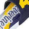 Michigan Wolverines NCAA Womens Glitter Gel Slide