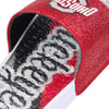 Ohio State Buckeyes NCAA Womens Glitter Gel Slide