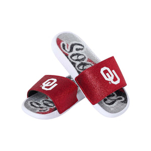 Oklahoma Sooners NCAA Womens Glitter Gel Slide
