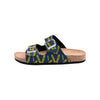 Michigan Wolverines NCAA Womens Mini Print Double Buckle Sandal