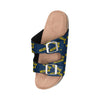 Michigan Wolverines NCAA Womens Mini Print Double Buckle Sandal