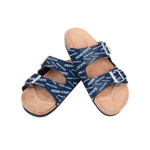 Penn State Nittany Lions NCAA Womens Mini Print Double Buckle Sandal