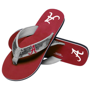 Alabama Crimson Tide NCAA Womens Sequin Flip Flops