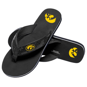 Iowa Hawkeyes NCAA Womens Sequin Flip Flops