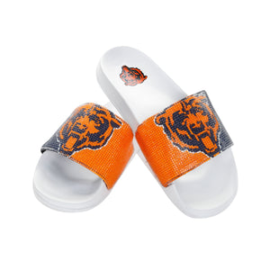 Chicago Bears NFL Womens Big Logo Shimmer Slide