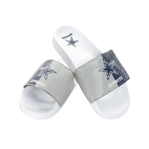 Dallas Cowboys NFL Womens Big Logo Shimmer Slide