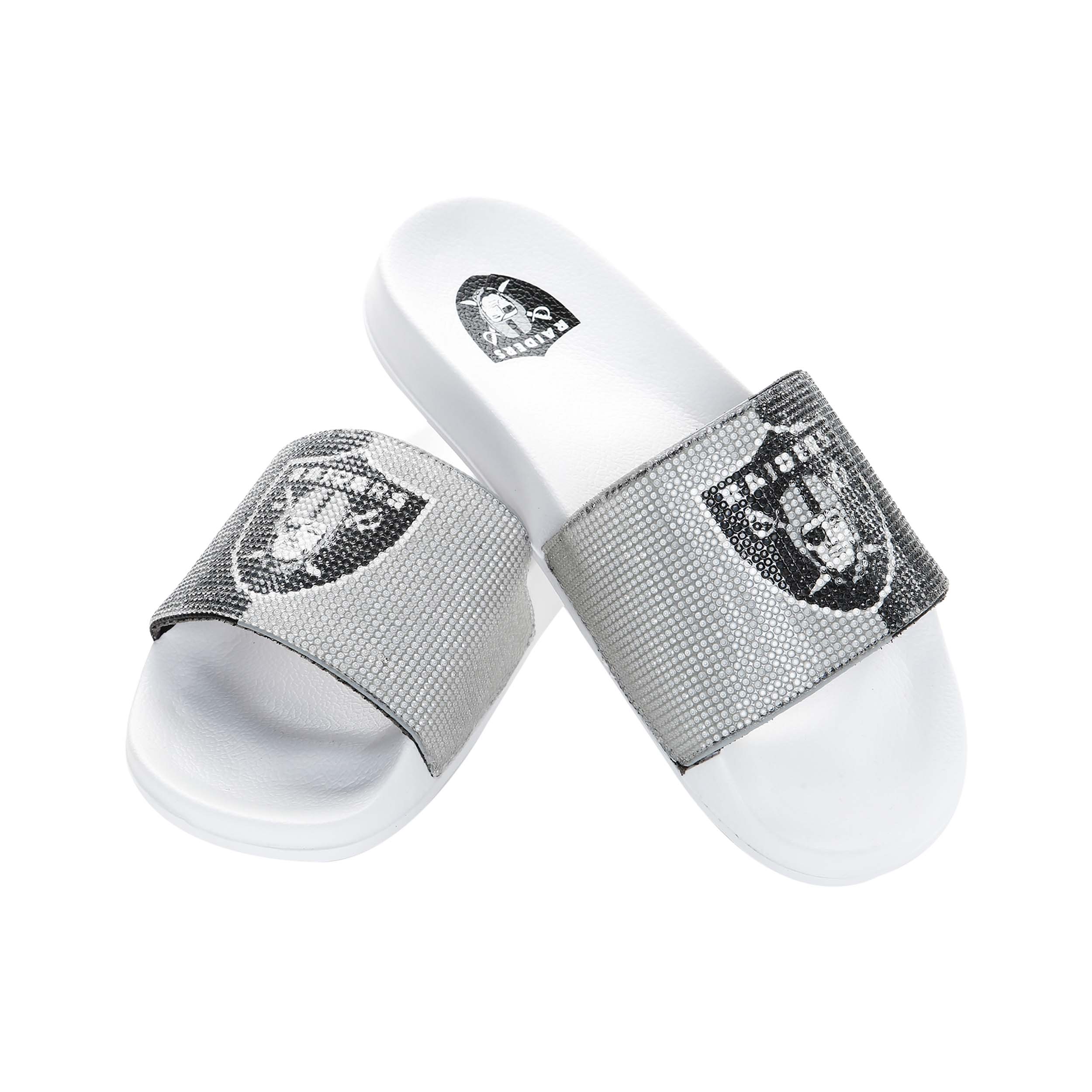 Las Vegas Raiders NFL Womens Big Logo Shimmer Slide