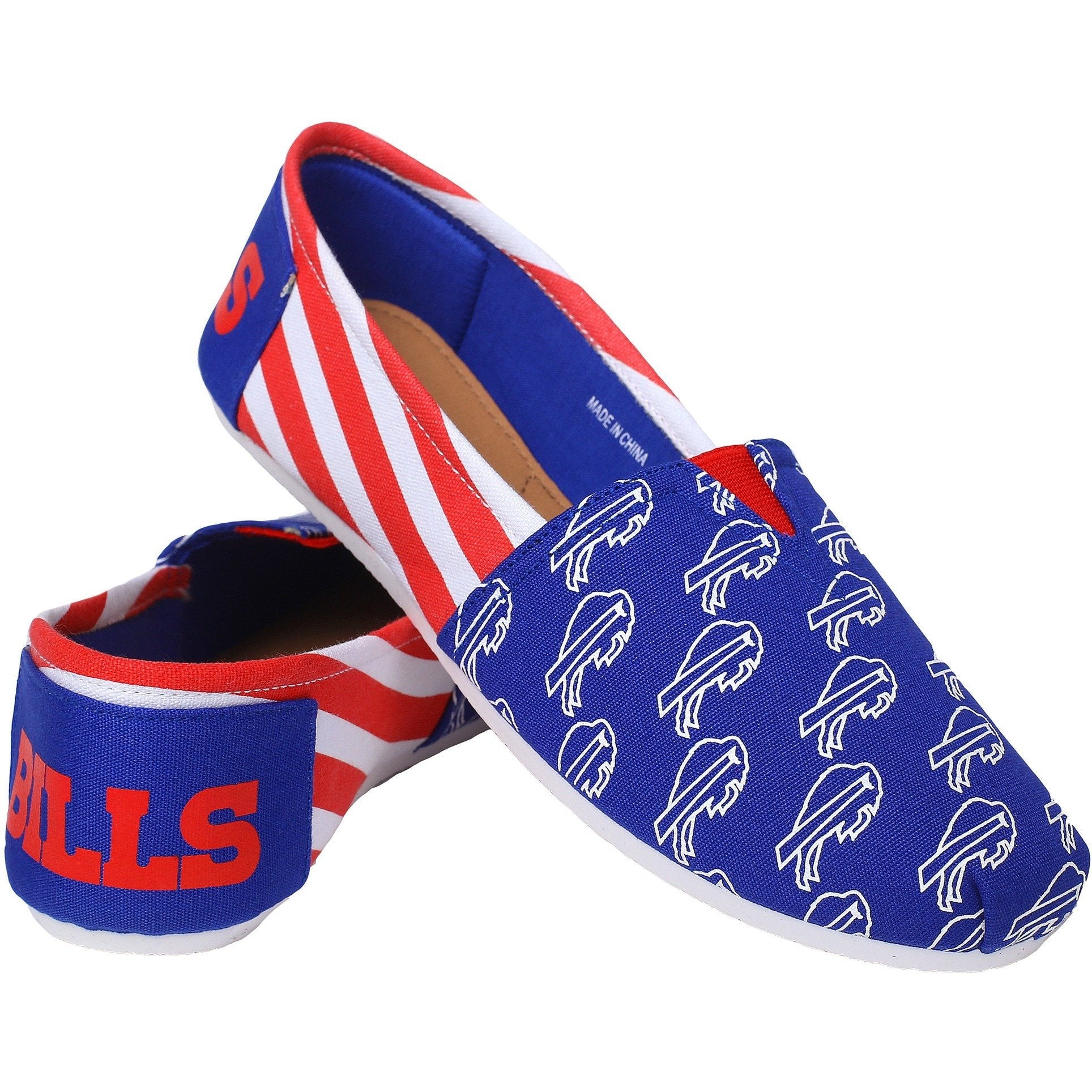 Buffalo Bills NFL Womens Stripe Canvas Shoes