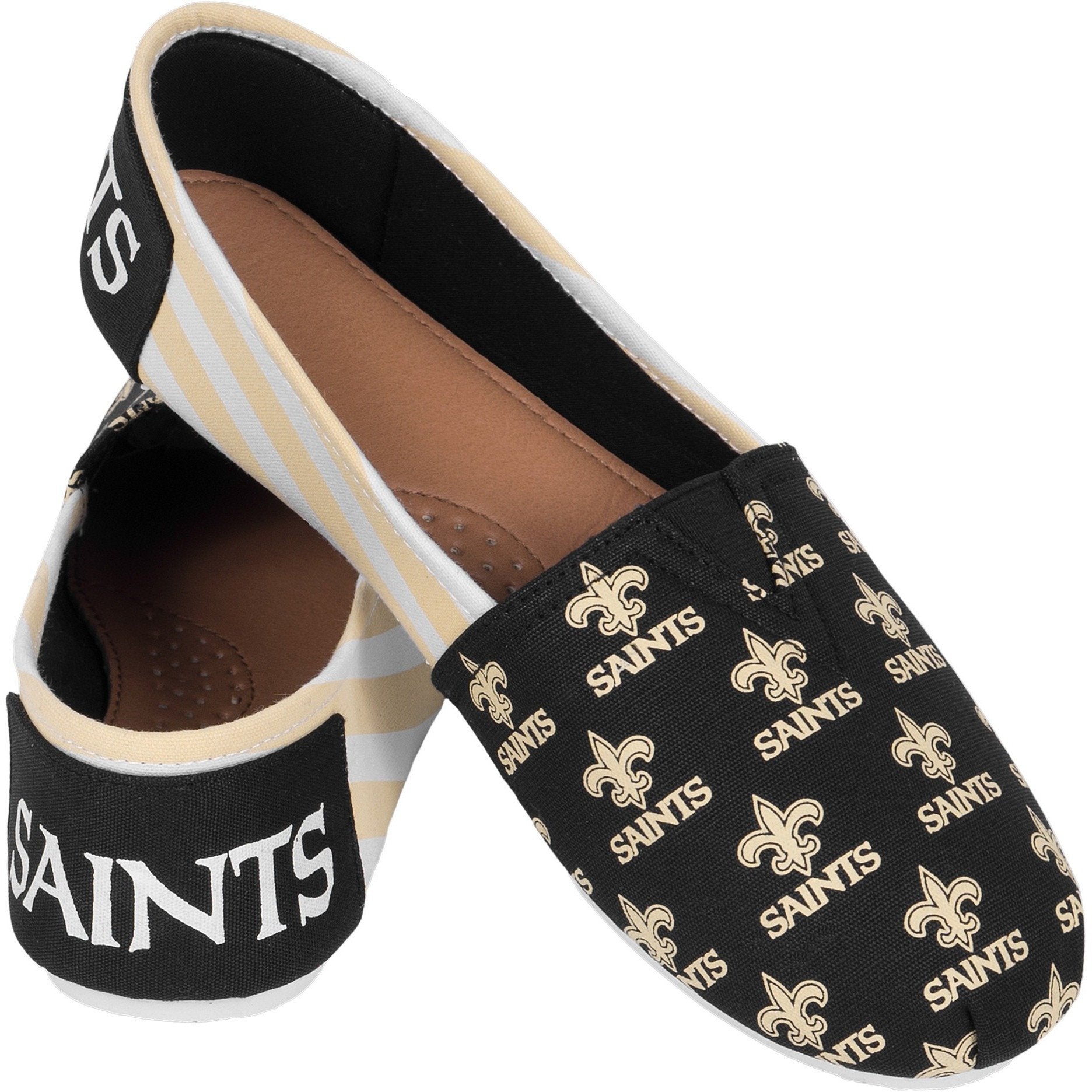 New Orleans Saints NFL Womens Low Top Repeat Print Canvas Shoes