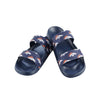 Denver Broncos NFL Womens Double Strap Shimmer Sandal