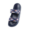 Denver Broncos NFL Womens Double Strap Shimmer Sandal