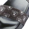 Las Vegas Raiders NFL Womens Double Strap Shimmer Sandal