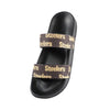 Pittsburgh Steelers NFL Womens Double Strap Shimmer Sandal