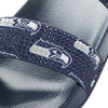 Seattle Seahawks NFL Womens Double Strap Shimmer Sandal