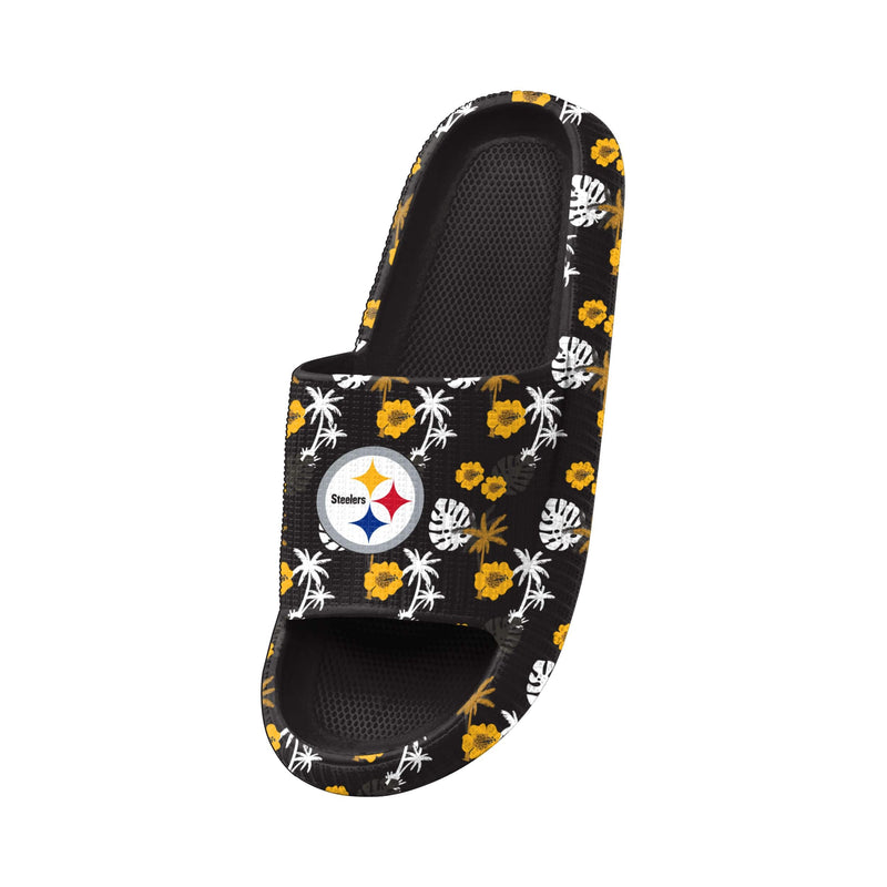 Pittsburgh Steelers Womens Floral White Clog, Size: S