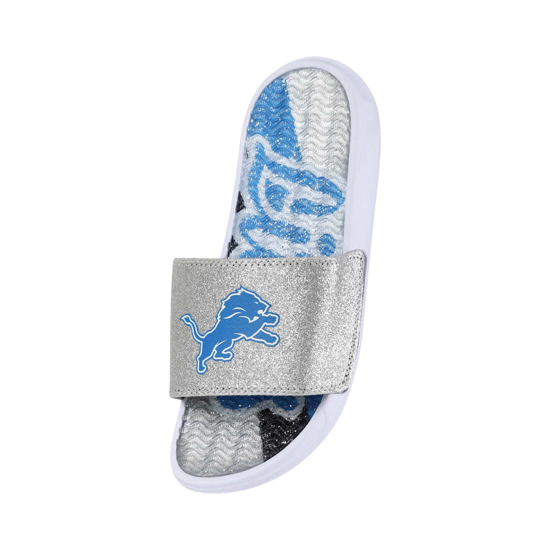 Detroit Lions NFL Womens Glitter Gel Slide