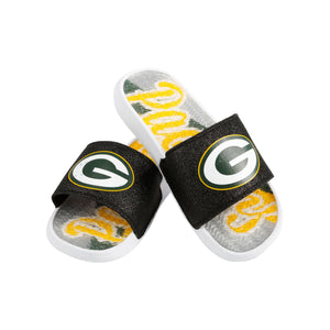 Green Bay Packers NFL Womens Glitter Gel Slide