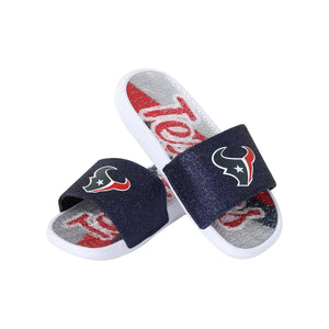 Houston Texans NFL Womens Glitter Gel Slide