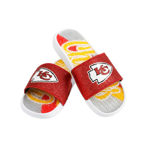 Kansas City Chiefs NFL Womens Glitter Gel Slide
